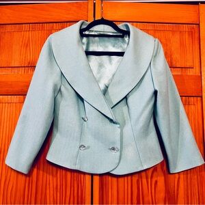 CLOSET CLOSING Vintage Tiffany Blue Cropped Blazer